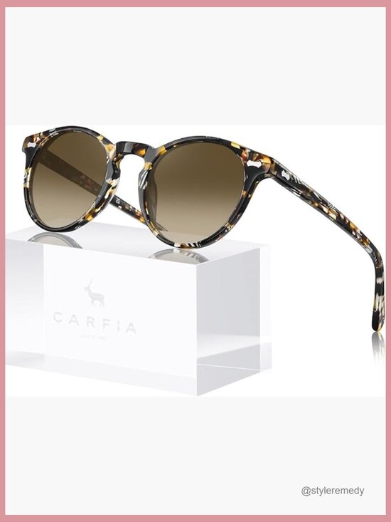 Polarized Acetate Frame Sunglasses UV400 Protection Anti Glare Retro main image 5